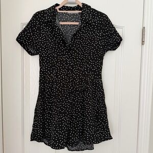 Black and White Polka Dot Romoer